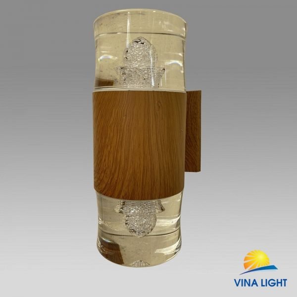 Đèn gắn tường chày Pha lê thỏi vàng gỗ VL-1920-2YL